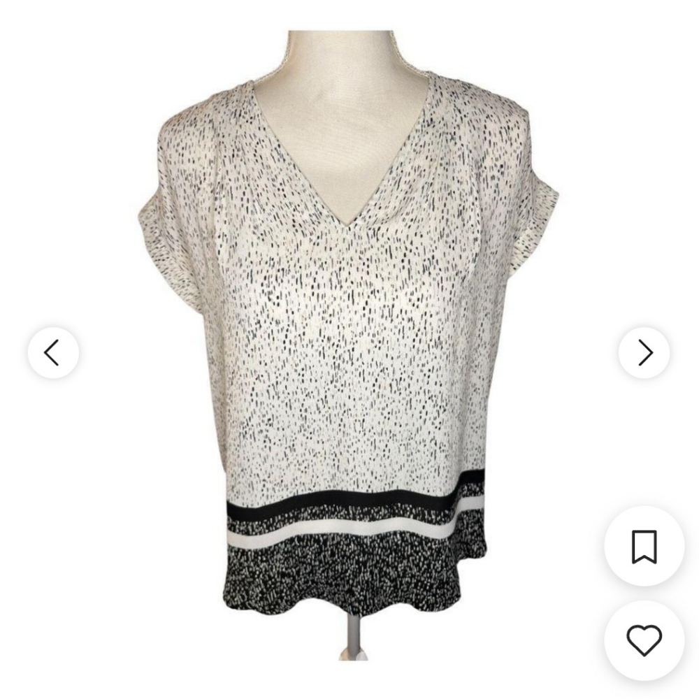 Simply Vera Vera Wang Women's Black and White Blouse
